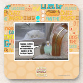 Zombies im Hinterhof Untersetzer (Vorderseite)