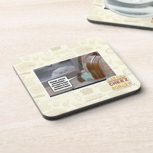 Zombies im Hinterhof Untersetzer (Linke Seite)