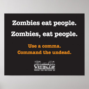 Zombies, iss Leute. Poster
