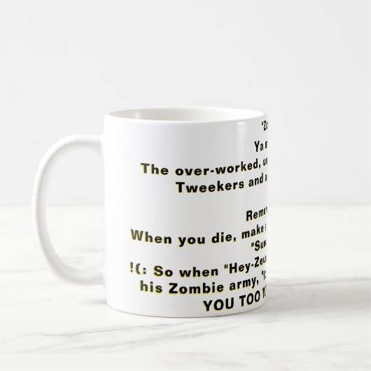 "Zombies" Kaffeetasse (Links)