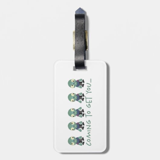 Zombies...kommt zu dir! gepäckanhänger (Rückseite vertikal)