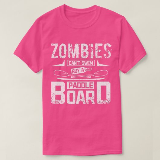 Zombies können nicht schwimmen kaufen Sie ein Padd T-Shirt (Design vorne)
