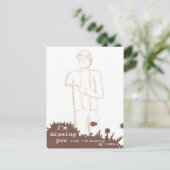 Zombies Postcard - "Ich bin vermisst..." Postkarte (Stehend Vorderseite)