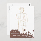 Zombies Postcard - "Ich bin vermisst..." Postkarte (Vorne/Hinten)