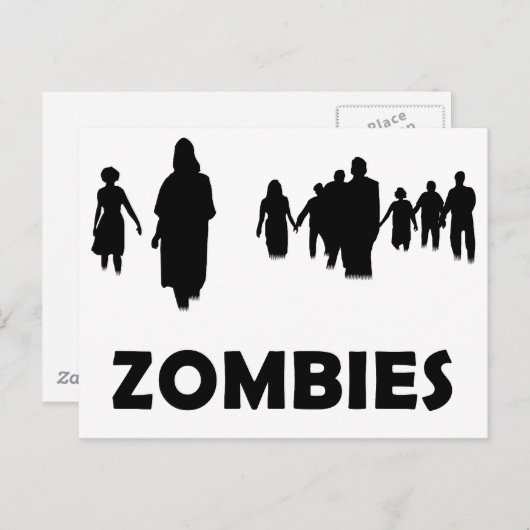 Zombies Postkarte (Vorne/Hinten)