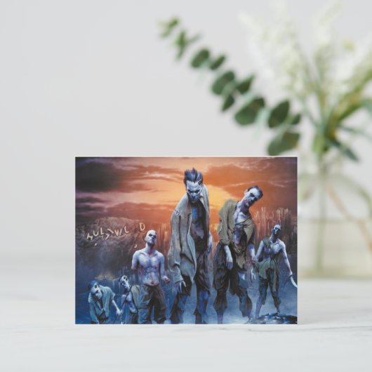 Zombies! Postkarte (Stehend Vorderseite)