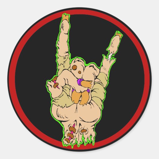 Zombies Rock Aufkleber (alte Version) (Vorderseite)