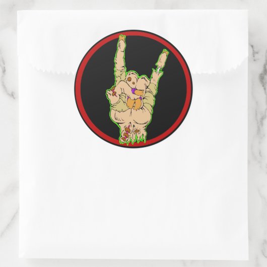 Zombies Rock Aufkleber (alte Version) (Tasche)