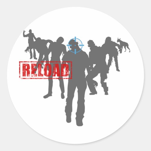 Zombies Runder Aufkleber (Vorderseite)