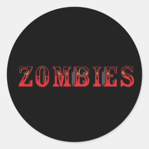 Zombies Runder Aufkleber