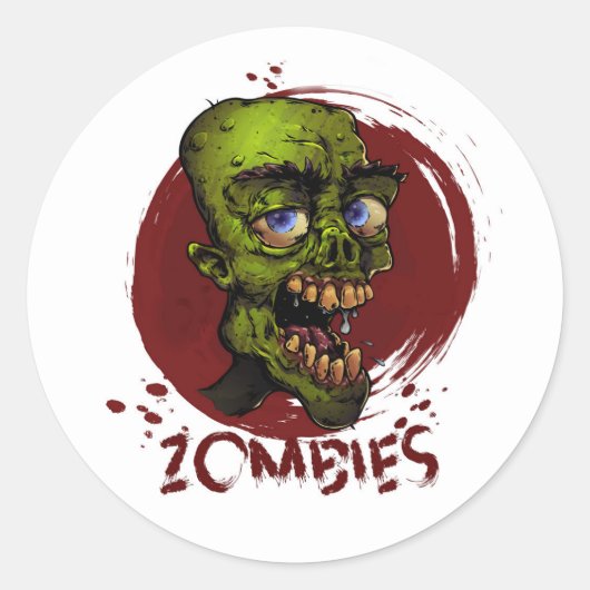 Zombies Runder Aufkleber (Vorderseite)