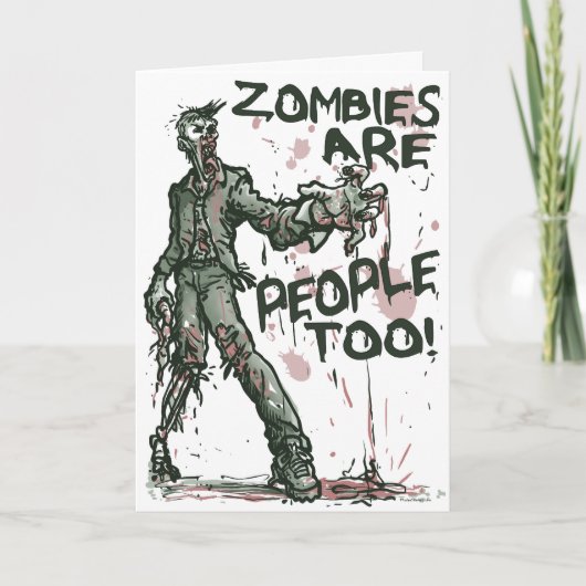 Zombies sind Leute zu gear Karte (Vorderseite)