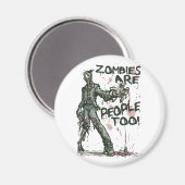 Zombies sind Leute zu gear Magnet (Vorderseite/Rückseite)