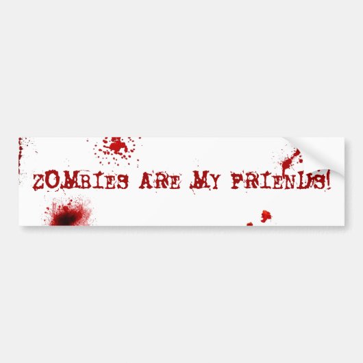 Zombies sind meine Freunde Autoaufkleber (Vorne)