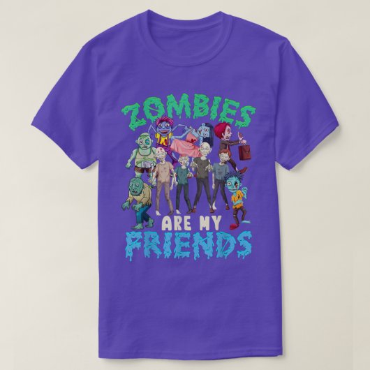Zombies sind meine Freunde Halloween Kostüme Kinde T-Shirt (Design vorne)