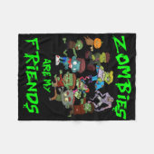 Zombies sind meine Freundinnen Halloween Fleecedecke (Vorderseite (Horizontal))