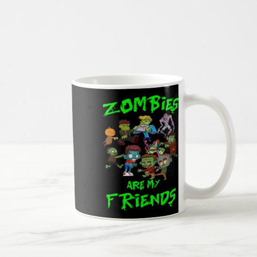 Zombies sind meine Freundinnen Halloween Kaffeetasse (Rechts)