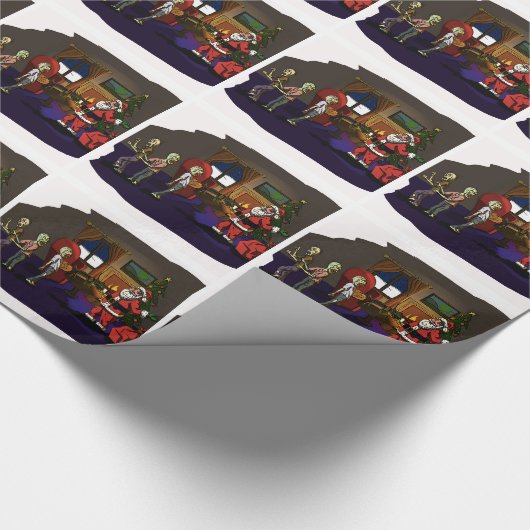Zombies treffen schwer bewaffnetes geschenkpapier (Ecke)