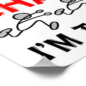 Zombies Tripping Funny Poster (Ecke)