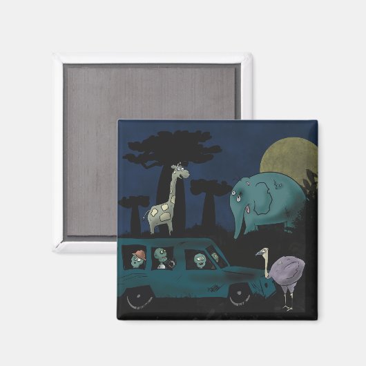 Zombies über Safari Magnet (Vorderseite/Rückseite)