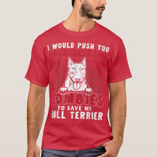 Zombies, um mein Bull Terrier Funny Halloween Rett T-Shirt