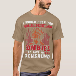 Zombies, um meiner Dackel lustigen Halloween Hund T-Shirt