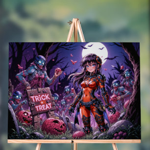 Zombies verschenken Gehirne Halloween Süßes oder S Acrylschild