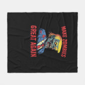 Zombies wieder großartig machen - Halloween Zombie Fleecedecke (Vorderseite (Horizontal))