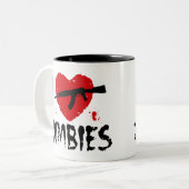 Zombies Zweifarbige Tasse (Vorderseite Links)