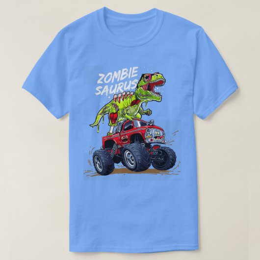 Zombiesaurus Dinosaurrex Reiten 2 T-Shirt (Design vorne)