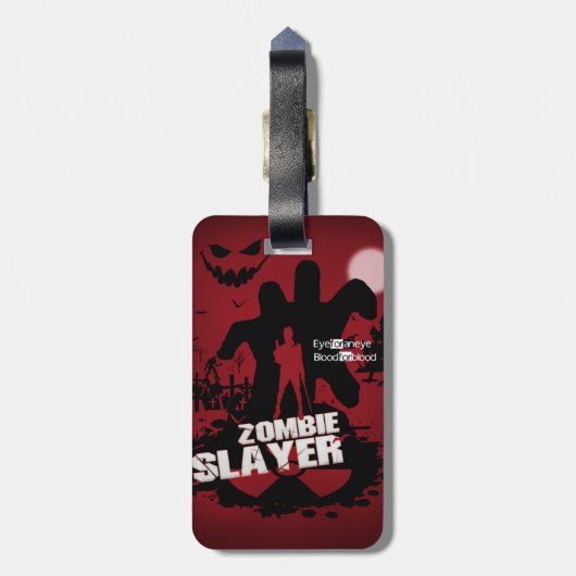 ZombieSlayer Gepäckanhänger (Rückseite vertikal)