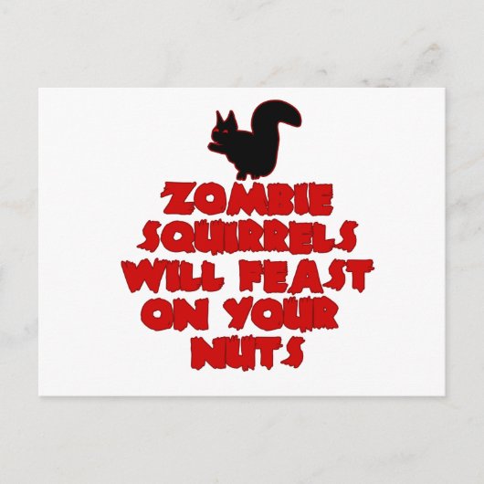 ZombieSquirrelpng Postkarte (Vorderseite)