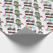 Zombiesüßigkeit Geschenkpapier (Ecke)