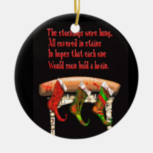Zombieweihnachten Keramik Ornament