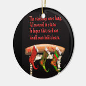 Zombieweihnachten Keramik Ornament (Links)