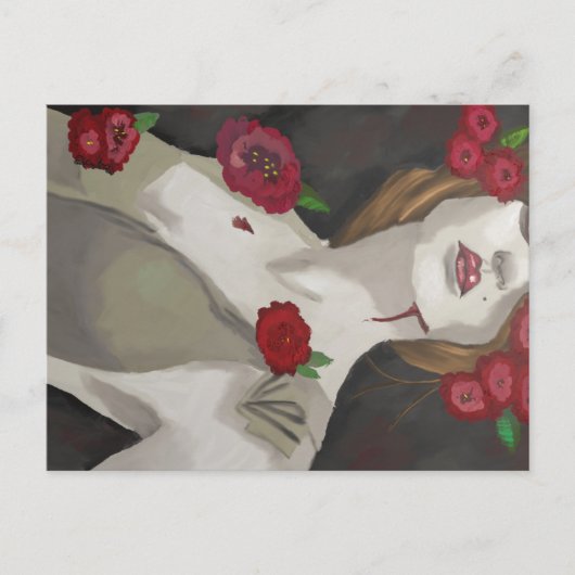 Zombified Beauty Postkarte (Vorderseite)
