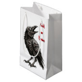 Zombified Crow Kleine Geschenktüte (Vorderseite Schrägansicht)