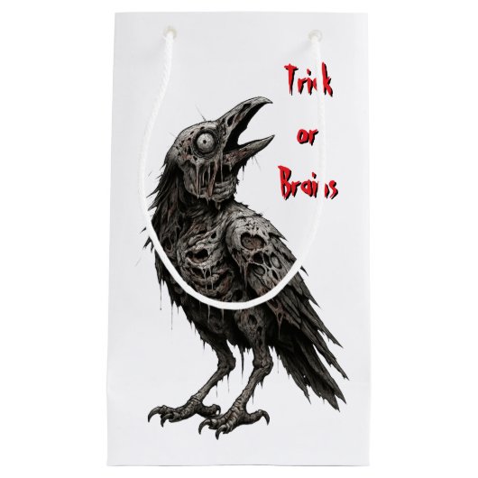 Zombified Crow Kleine Geschenktüte (Vorderseite)