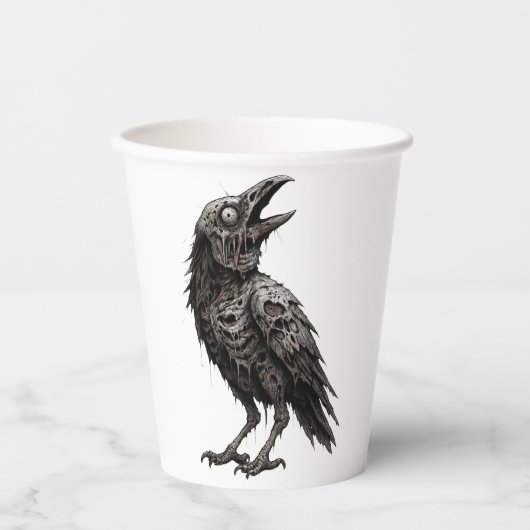 Zombified Crow Pappbecher (Vorderseite)