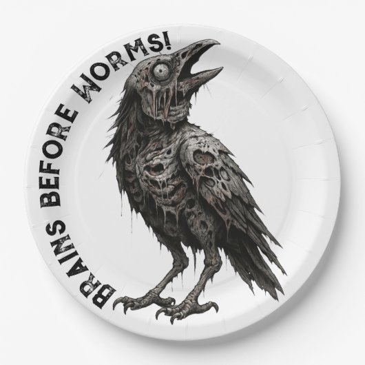 Zombified Crow Pappteller (Vorderseite)