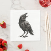 Zombified Crow Serviette (Beispiel)