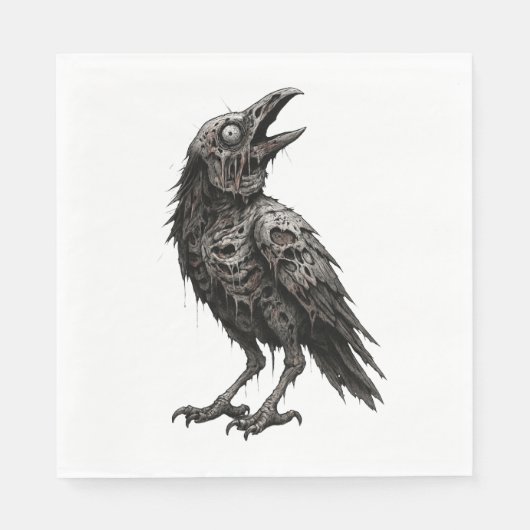Zombified Crow Serviette (Vorderseite)