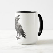 Zombified Crow Tasse (VorderseiteRechts)