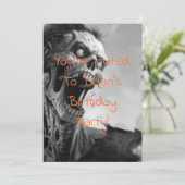 zombischer Geburtstag Einladung (Stehend Vorderseite)