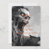 zombischer Geburtstag Einladung (Rückseite)