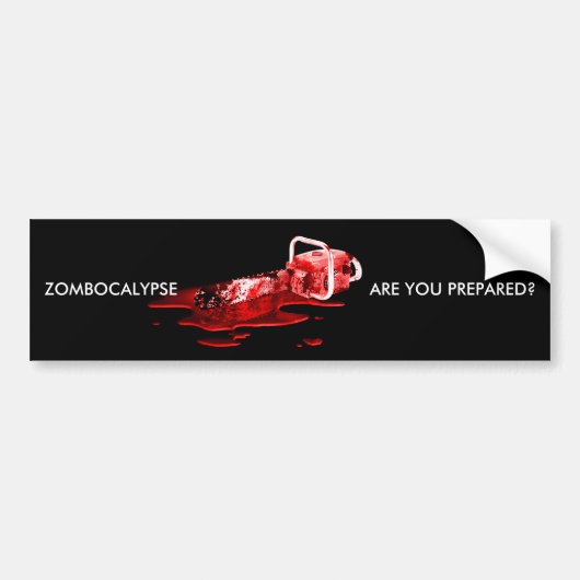 ZOMBOCALYPSE, WERDEN SIE VORBEREITET? AUTOAUFKLEBER (Vorne)