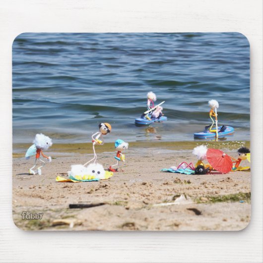 Zomer op het strand met de Fubby's  Mousepad (Vorne)