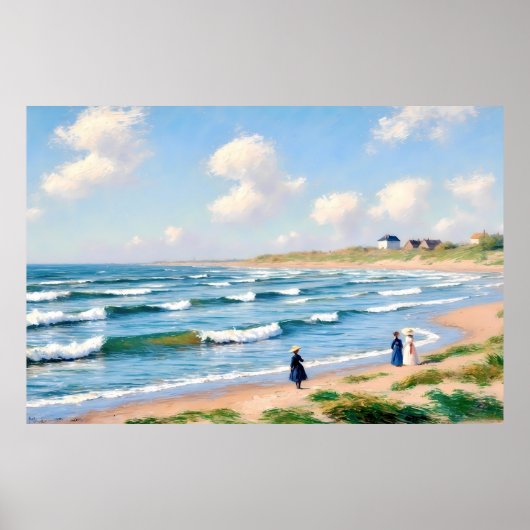 Zomerpicknick aan de Kust Poster (Vorne)