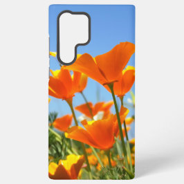Zomers gevoel van wilde oranje bloemen. samsung galaxy hülle