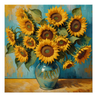 Zomerse Zonnebloemen Poster
